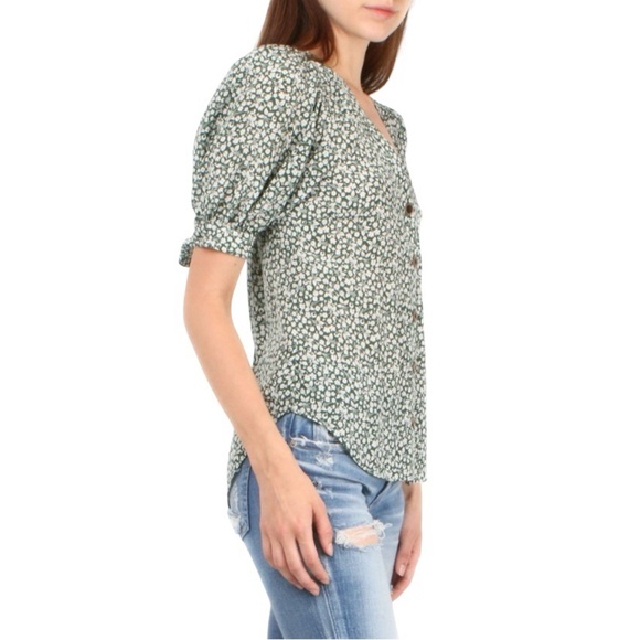 EUC VERONICA BEARD GIZELA BLOUSE IN FOREST GREEN - SIZE 8 - Picture 14 of 15